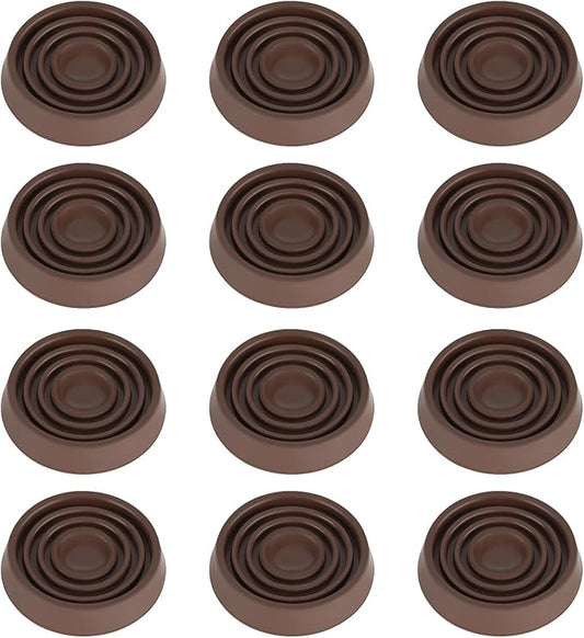 Furniture Coasters, 1.5X1.5 Rubber Caster Cups Non Slip Furniture Pads Non Skid by VOCOMO