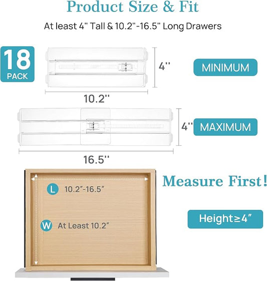 Vtopmart 18 Pack Drawer Dividers - Image 2