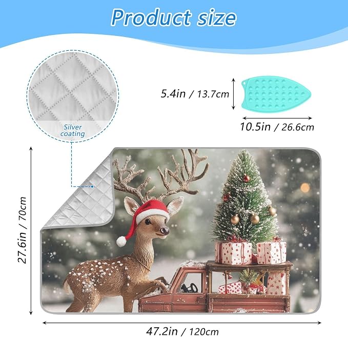 Christmas Tree Elk Truck Ironing Mat - Image 2