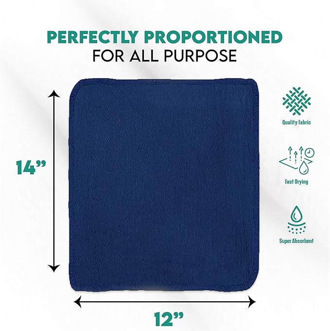 ZUPERIA Cotton Shop Towel – Multipurpose Cleaning Cloths Reusable Shop Rags - Image 2