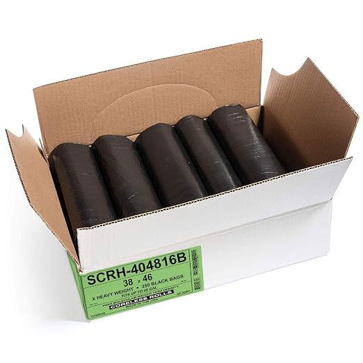 Aluf Plastics 40-45 Gallon Trash Bags Source Reduction Series Value High - Image 2