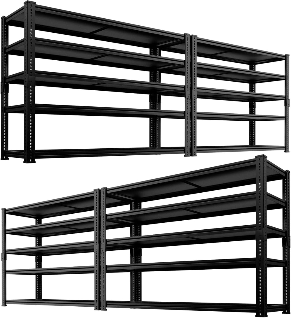 Storage Shelves Heavy Duty 4 PCS, 5-tier Adjustable Metal Industrial Utility