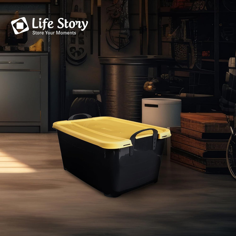 Life Story 18 Pack Heavy Duty Stackable Storage Bin, 55 Quart Home Organizer,...