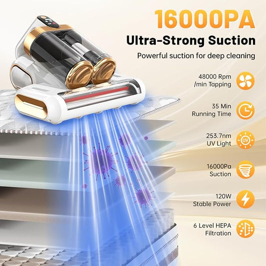 Bed Vacuum Cleaner, 16Kpa Mattress Vacuum Cleaner - Image 2