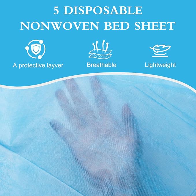 100 Pack Disposable Bed Sheets – 31.5 x 71 in Waterproof Non-woven Sheets - Image 5