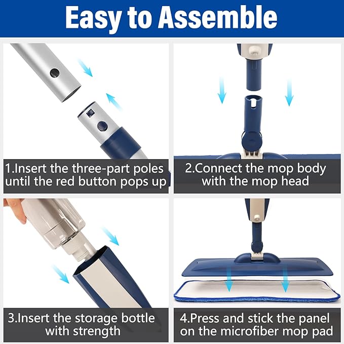 Mops for Floor Cleaning Wet Spray Mop - Image 7