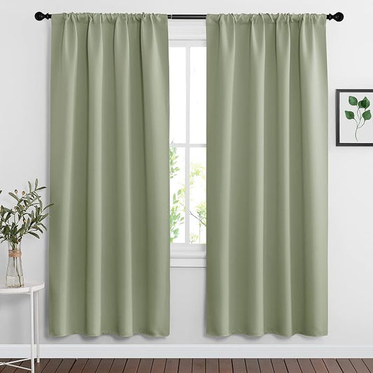 RYB HOME Sage Green 72 inch Curtains by RYBHOME
