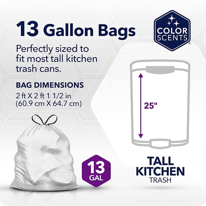 Color Scents Tall Kitchen Trash Bags - Image 2