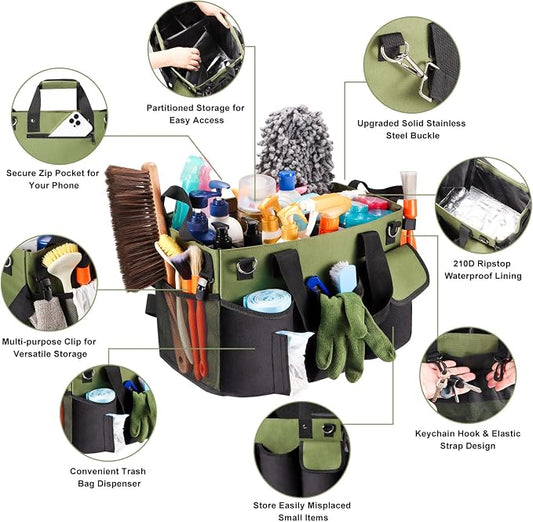 Viajero Wearable Cleaning Caddy Bag, Large Cleaning Supplies Organizer - Image 2