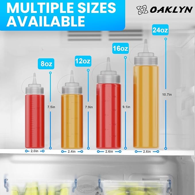 Oaklyn Squeeze Bottles 8oz 6 Pack - Image 6