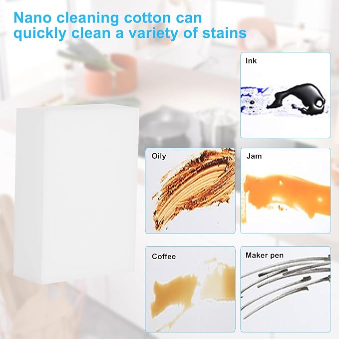 2X Density Magic Sponge Eraser, 50 Pack Multi-Functional Household Cleaning - Image 6