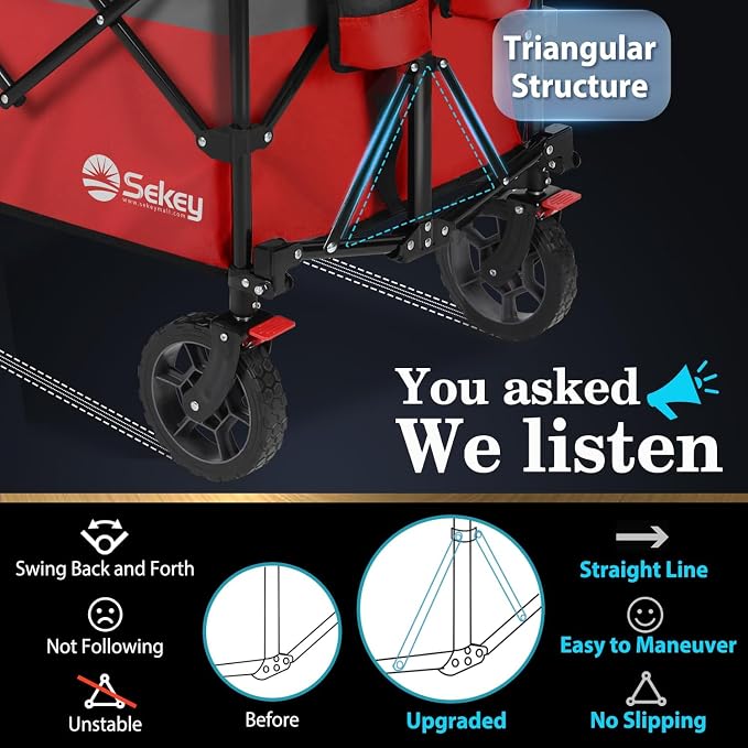 Sekey 220L Collapsible Foldable Wagon - Image 3