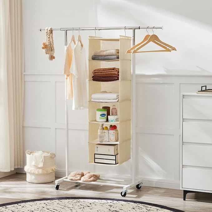 MAX Houser 6 Tier Shelf Hanging Closet Organizer, Closet Hanging Shelf - Image 4