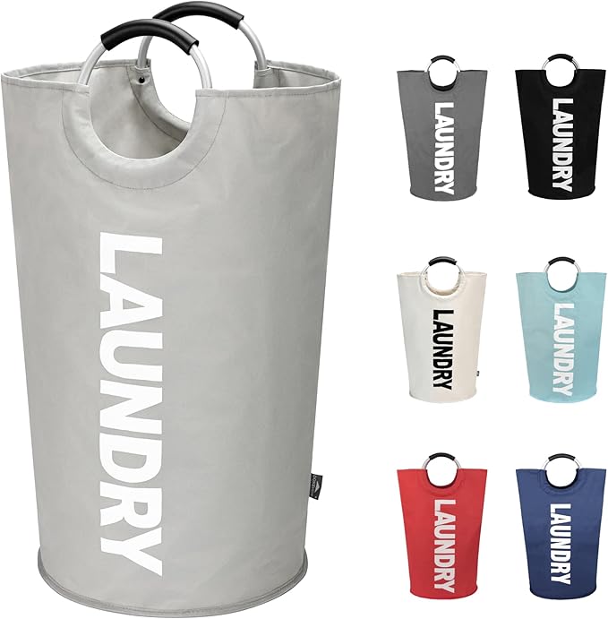 DOKEHOM 90L Large Laundry Basket, Collapsible Laundry Bag, Freestanding Tall by DOKEHOM