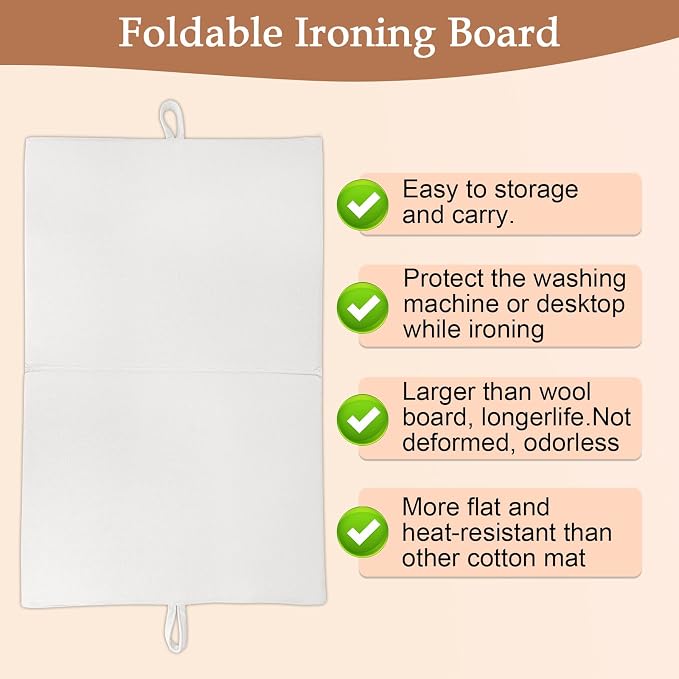 24" x 16" Ironing Mat Foldable, Portable Small Thickened Heat Resistant Cotton - Image 5