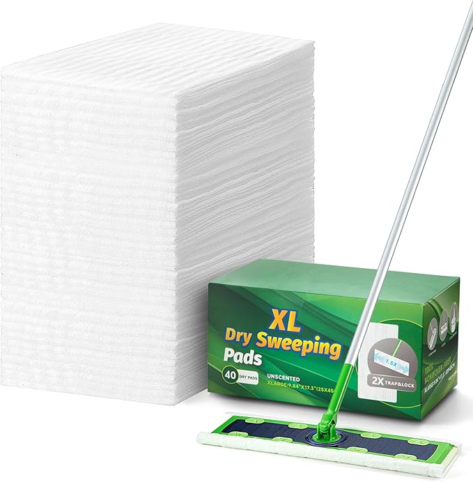 XL Dust Sweeping Cloths Dry Mop Pads by PEACHICHA