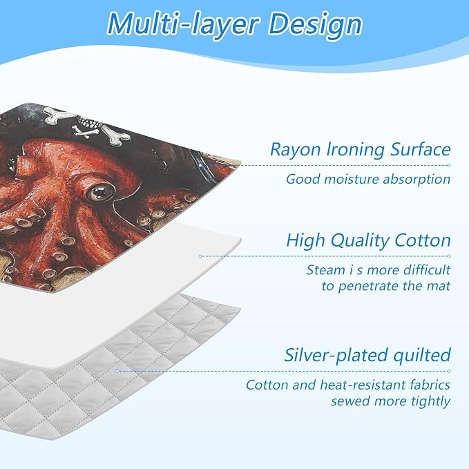 Octopus Pirate and Compass Ironing Mat - Image 4