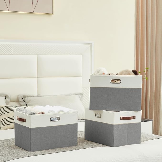 Large Collapsible Fabric Storage Bins - Image 4