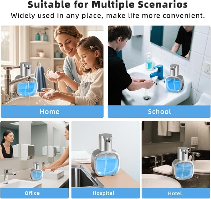 Automatic Liquid Soap Dispenser, 17oz/500ml Touchless Rechargeable - Image 9