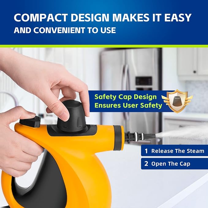 Handheld Steam Cleaner, Pressurized Multi-Surface Steam Cleaner - Image 4