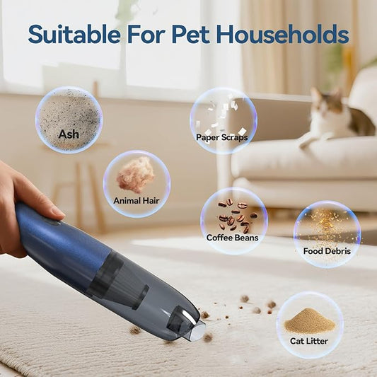 H2 Handheld Vacuum Car Vacuum, Mini Cordless Vacuum Cleaner - Image 2