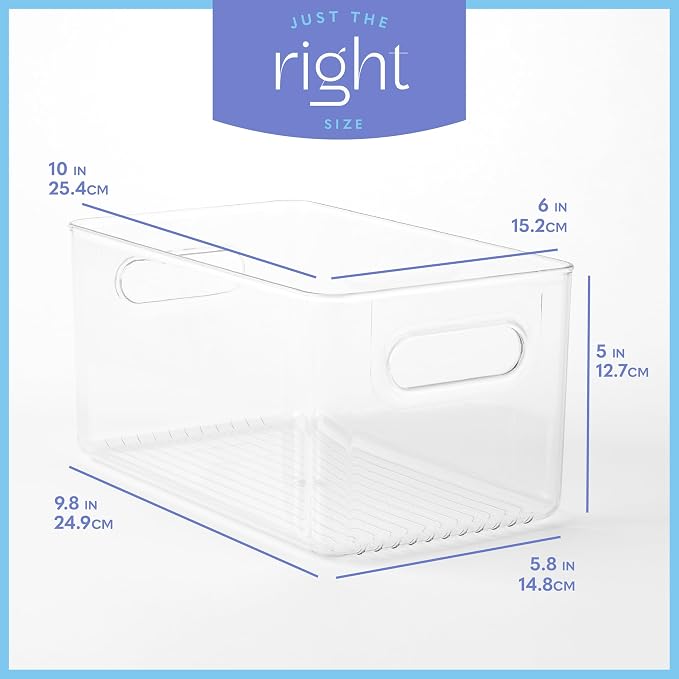 Plastic Food Storage 8 Pack Clear Container Bin - Image 3