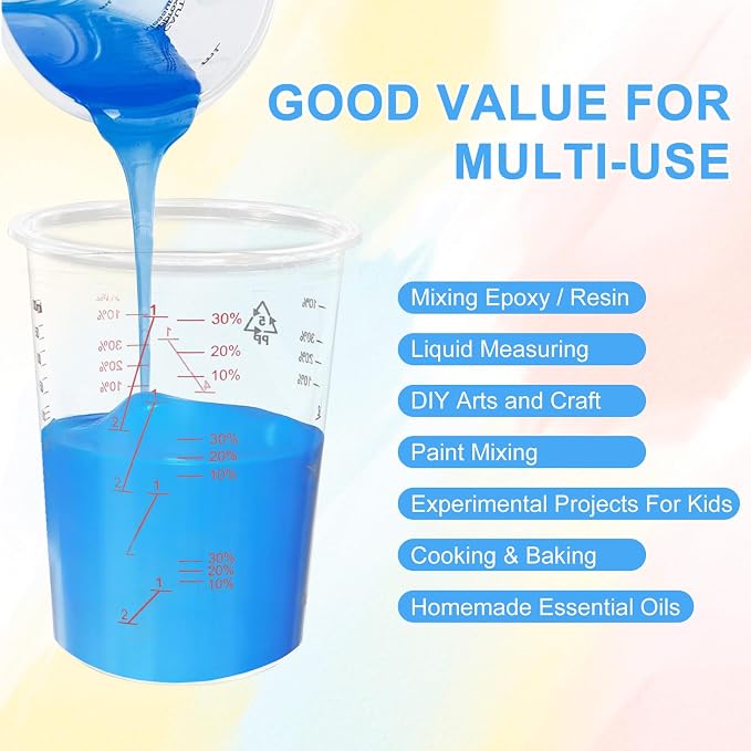 50-Pack Mixing Cups Set Paint Mixing Cups 20 oz - Image 4