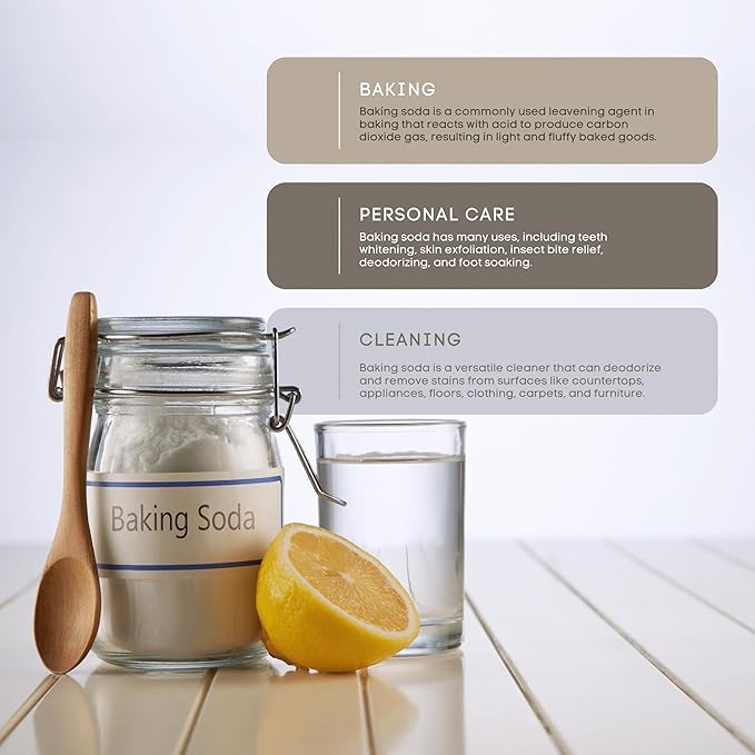 Kidu Baking Soda For Cleaning, Aluminum Free Baking Soda Bulk, Sodium - Image 2
