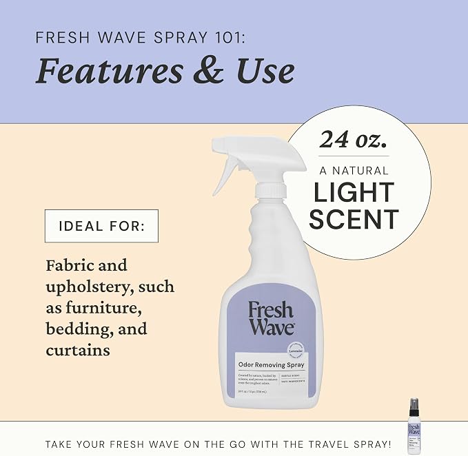 Fresh Wave Lavender Scent Odor Eliminator Spray & Air Freshener, 24 fl. oz. | - Image 7