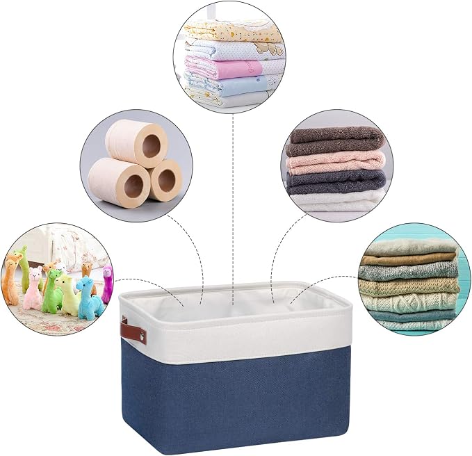 Univivi 4PC Large Storage Baskets Foldable Fabric Storage Bins - Image 4