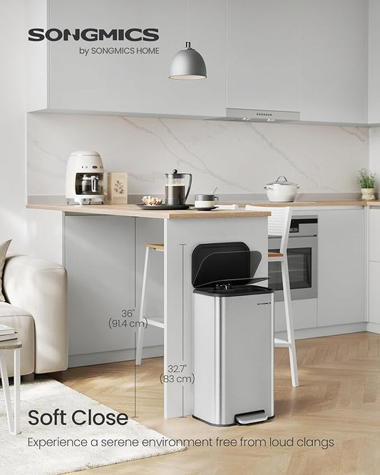 SONGMICS Kitchen Trash Can, 8-Gallon Garbage Can - Image 2