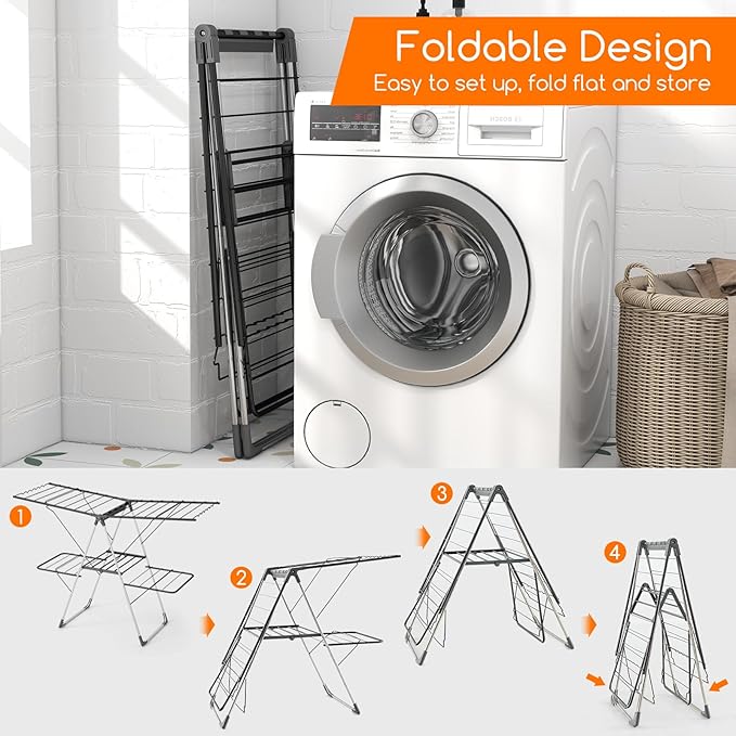 Giantex Clothes Drying Rack, Foldable Laundry Drying Rack