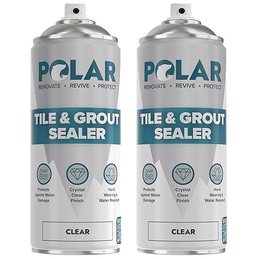 Polar Tile & Grout Sealer Clear Aerosol Spray by PolarCoatings