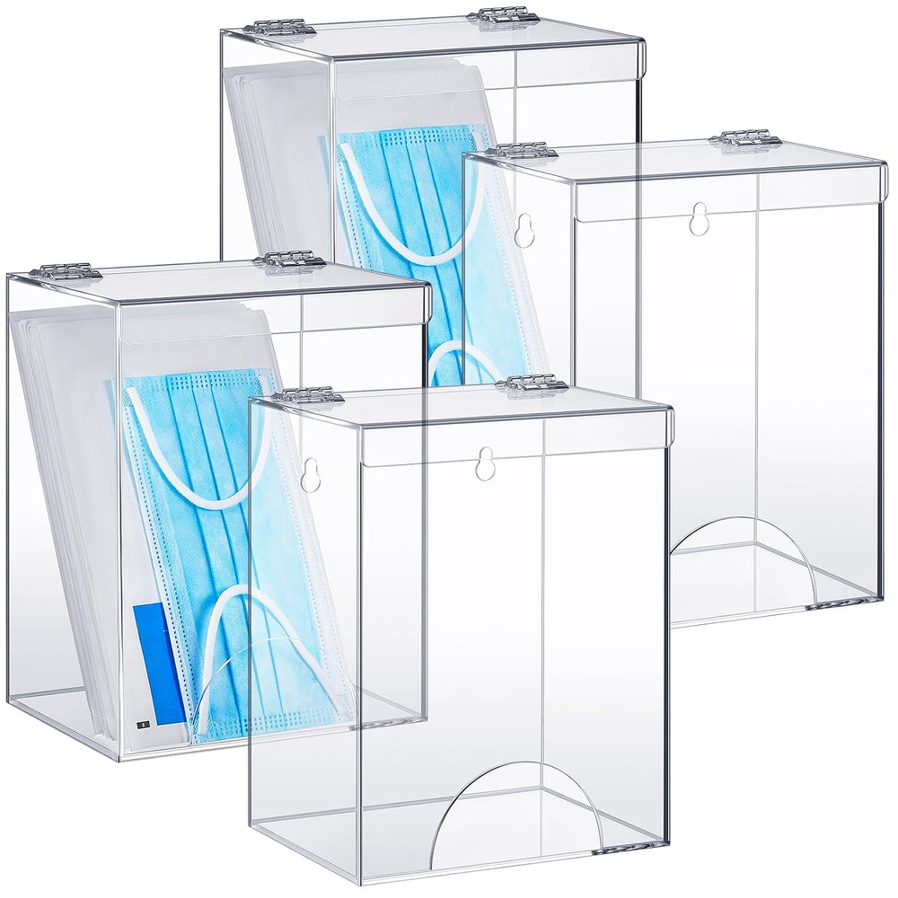 Kathfly 4 Pcs Acrylic Hairnet Dispenser, Wall Mount Acrylic Storage