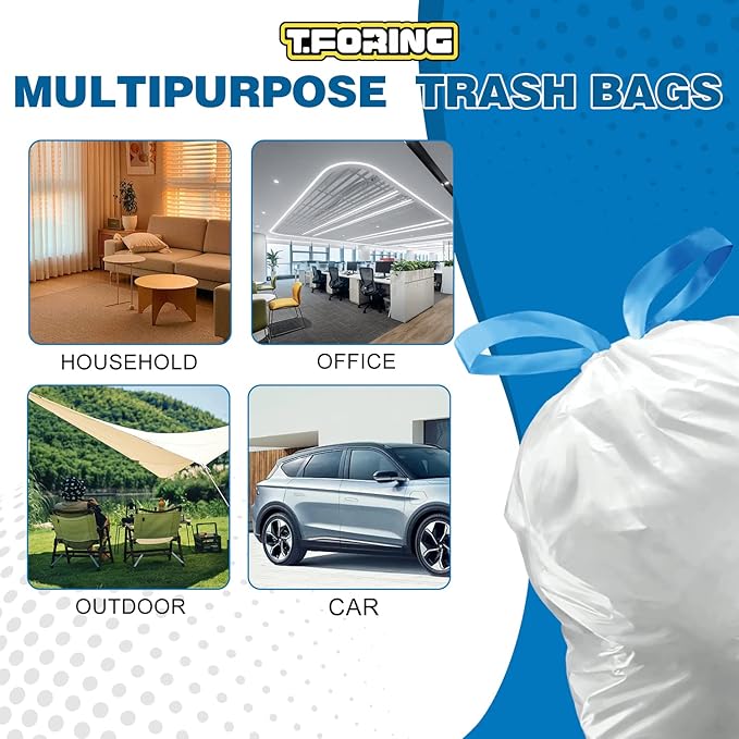 6 Gallon Trash Bags Drawstring 1.1 Mil - Image 6