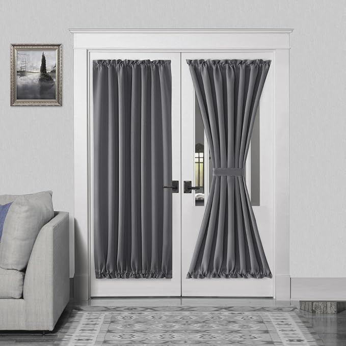 DWCN French Door Curtains – Rod Pocket Thermal Blackout Curtain by DWCN