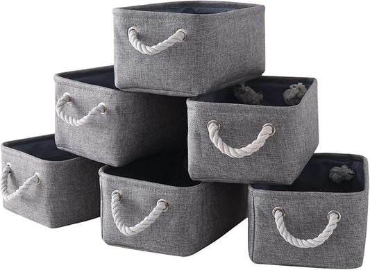 Small Fabric Storage Baskets, Foldable Gift Baskets by Sacyic
