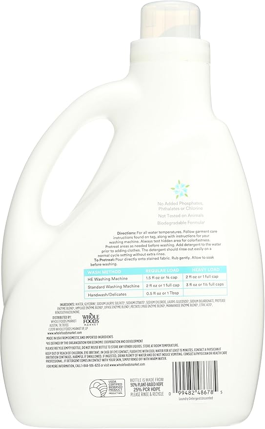 365 by Whole Foods Market, Concentrated Laundry Detergent, 66 HE Loads - Image 2