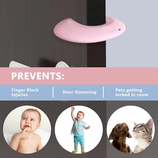 Silicone Door Pinch Guard and Door Slam Stopper, Durable Finger Pinch Guard - Image 2