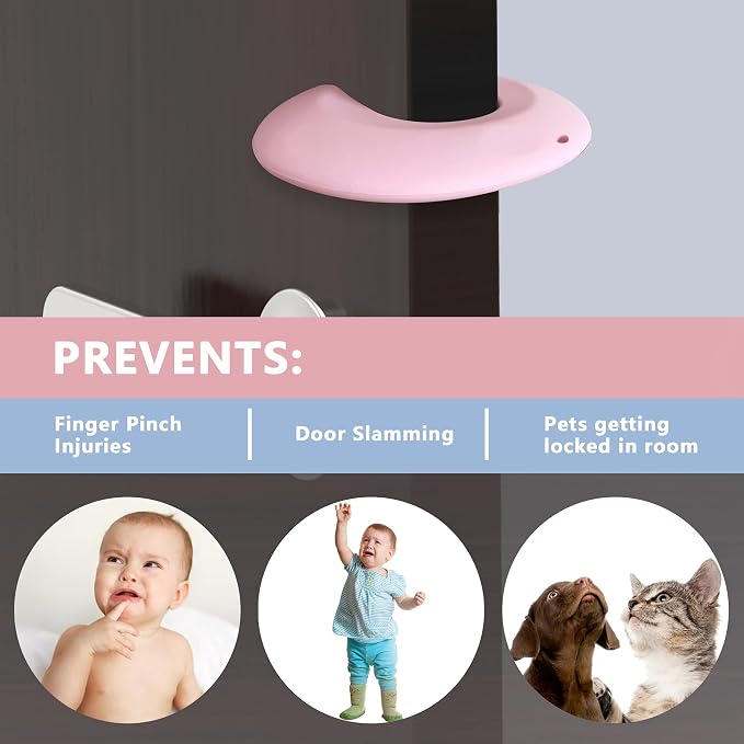 Silicone Door Pinch Guard and Door Slam Stopper, Durable Finger Pinch Guard - Image 2