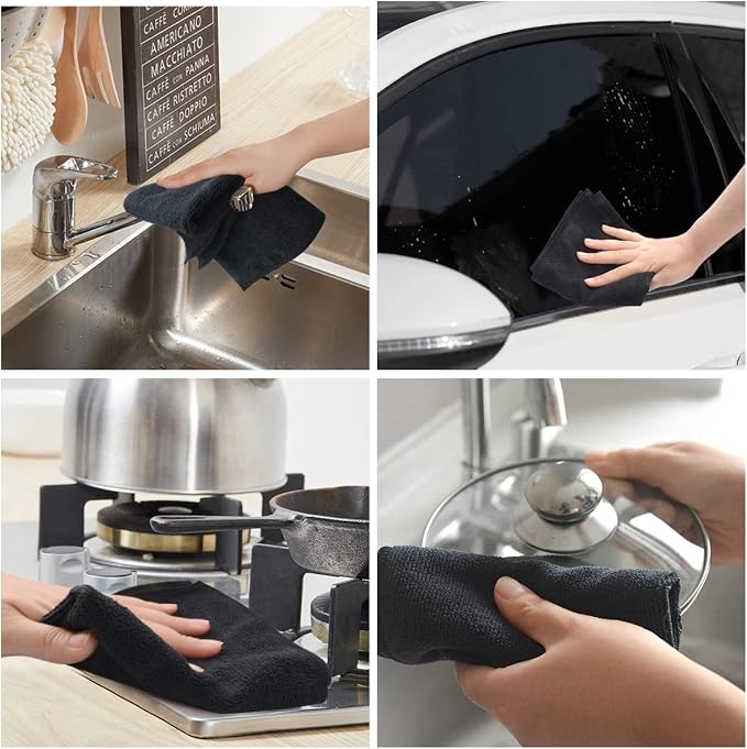 KinHwa Microfiber Dish Cloths for Washing Dishes Ultra Absorbent Dish Rags Fast - Image 6