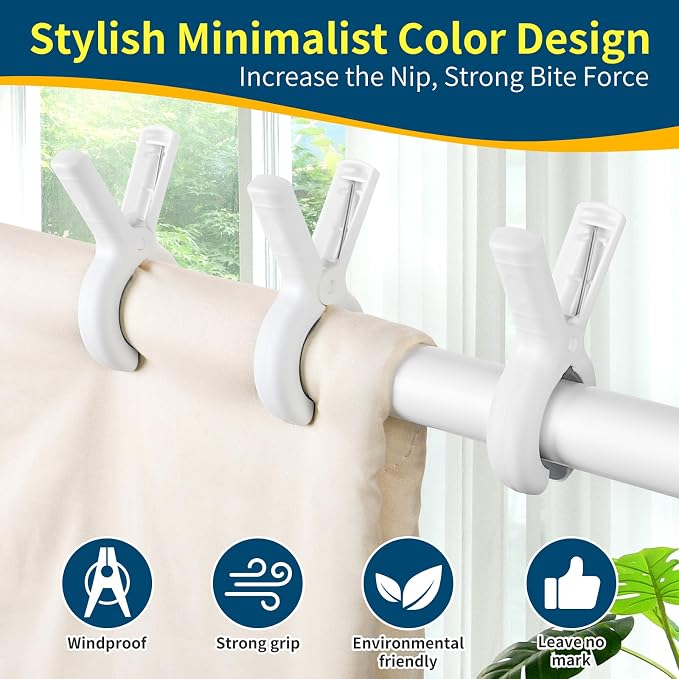 Senbowe 12 Pack Beach Towel Clips, Pool Chair Clips, Heavy Duty Plastic Clothes - Image 4
