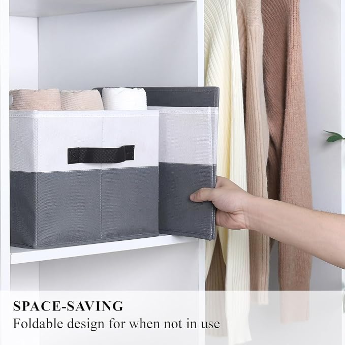 WUIKE Storage Baskets for Shelves, Fabric Closet Storage Bins - Image 4