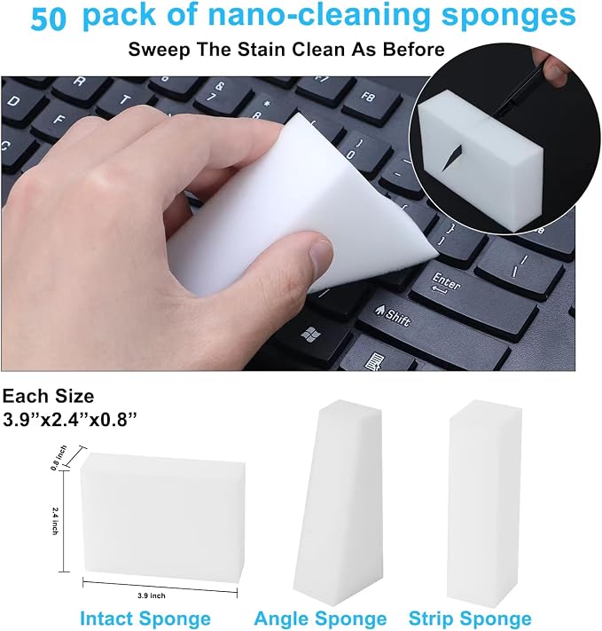 50 Pack Magic Sponge Eraser, Extra Thick and Long Lasting Melamine Cleaning - Image 2
