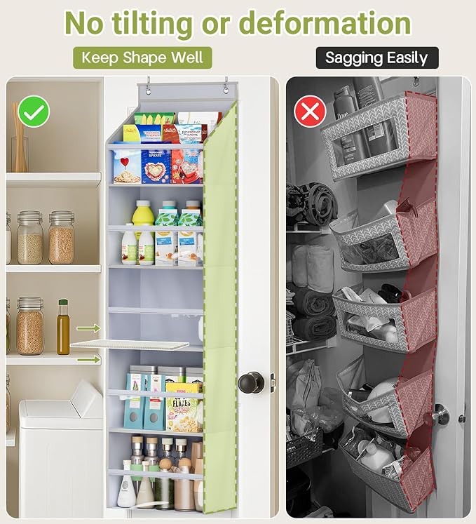AOODA 2 Pack Over the Door Organizer, Large Capacity Closet Door Hanging - Image 3
