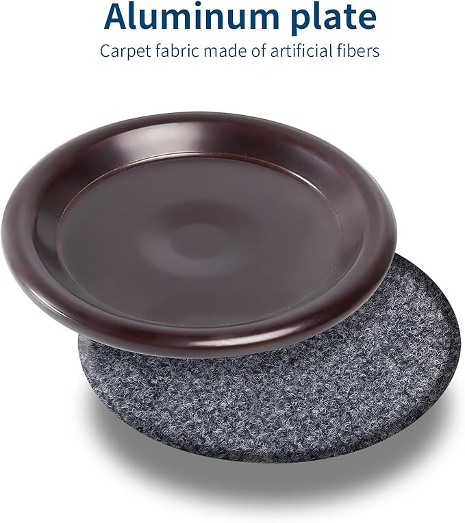 Ezprotekt 1 5/8" Round Reusable Felt Furniture Caster Cups - Image 4