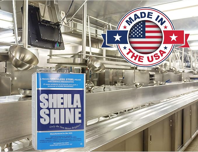 Sheila Shine 1 Gal. Can Stainless Steel Cleaner and Polish, Protects Household - Image 4