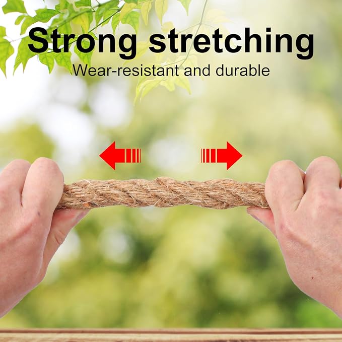 3/4 inch Hemp Rope, 82 Feet Twisted Manila Rope - Image 5