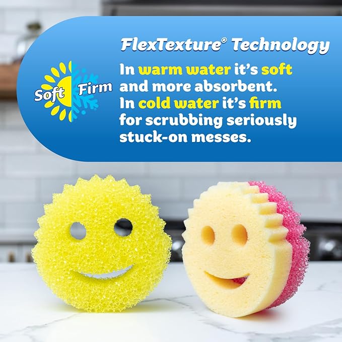 Scrub Daddy 4 Scrub Daddy Sponges & 4 Scrub Mommy Kitchen Sponges - Image 4