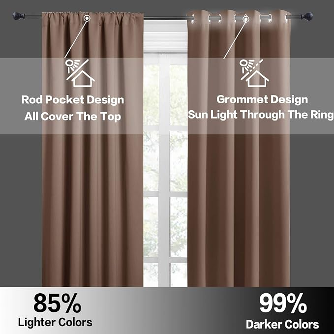 RYB HOME Small Curtains for Kitchen Window - Image 5
